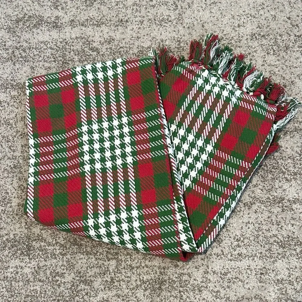 Threshold Christmas Plaid Cotton Throw 50”x60”
